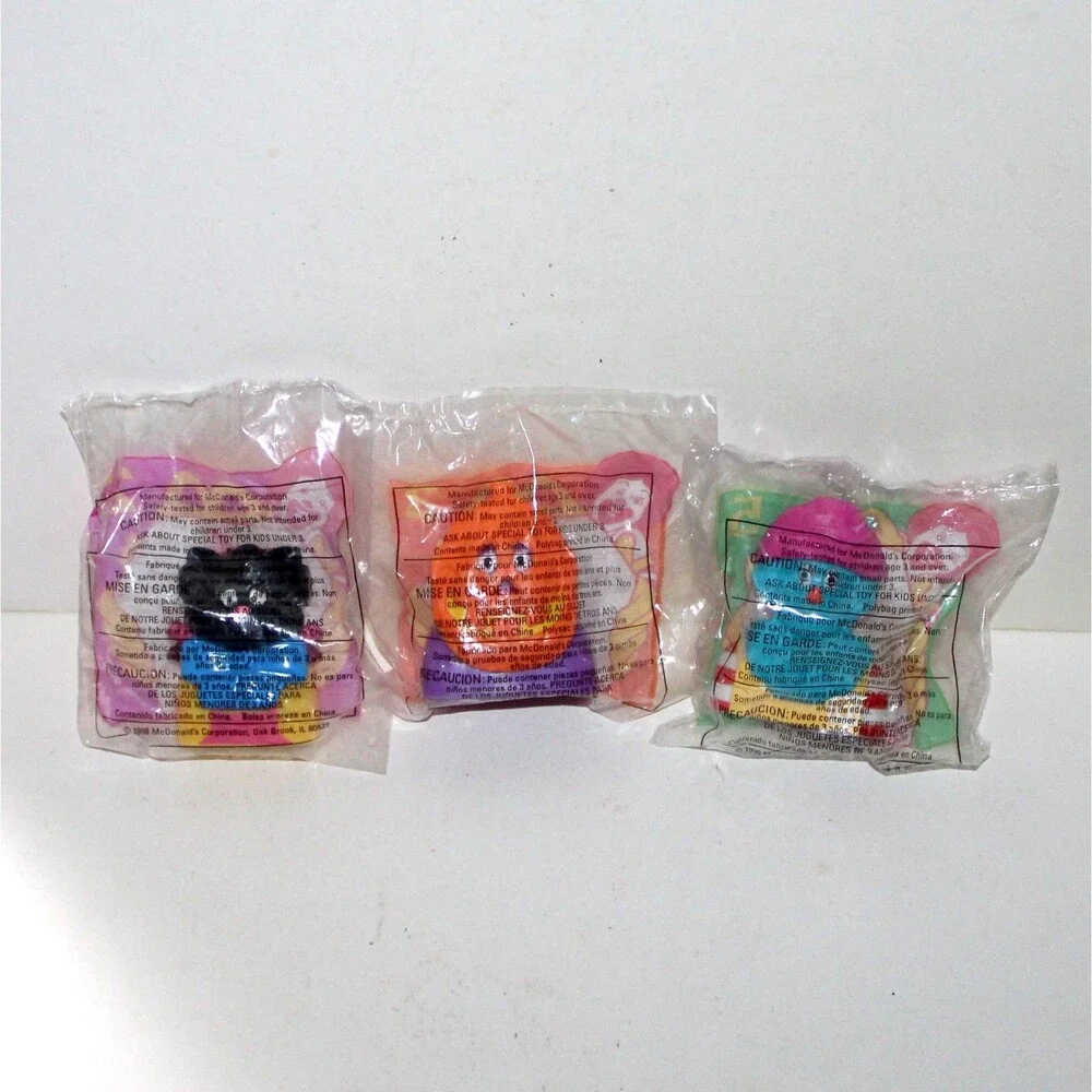McDonalds Happy Meal Toy Halloween lot 3 1998 Grimace Birdie Ronald costume
